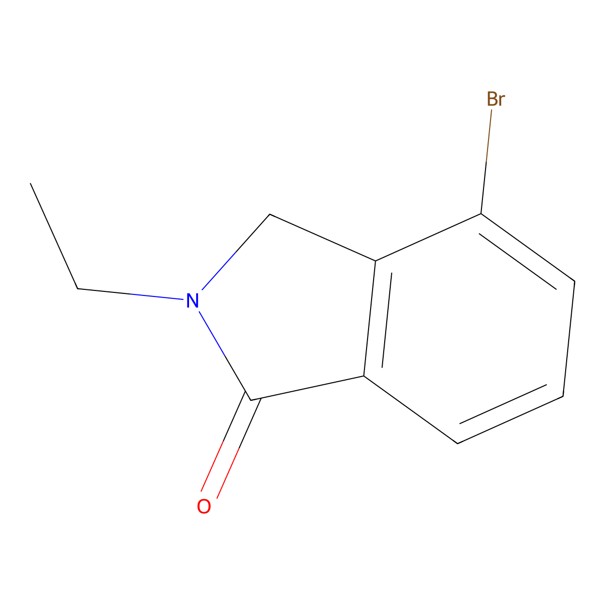 4-Bromo-2-ethylisoindolin-1-one molecular structure, CAS 1378867-01-6