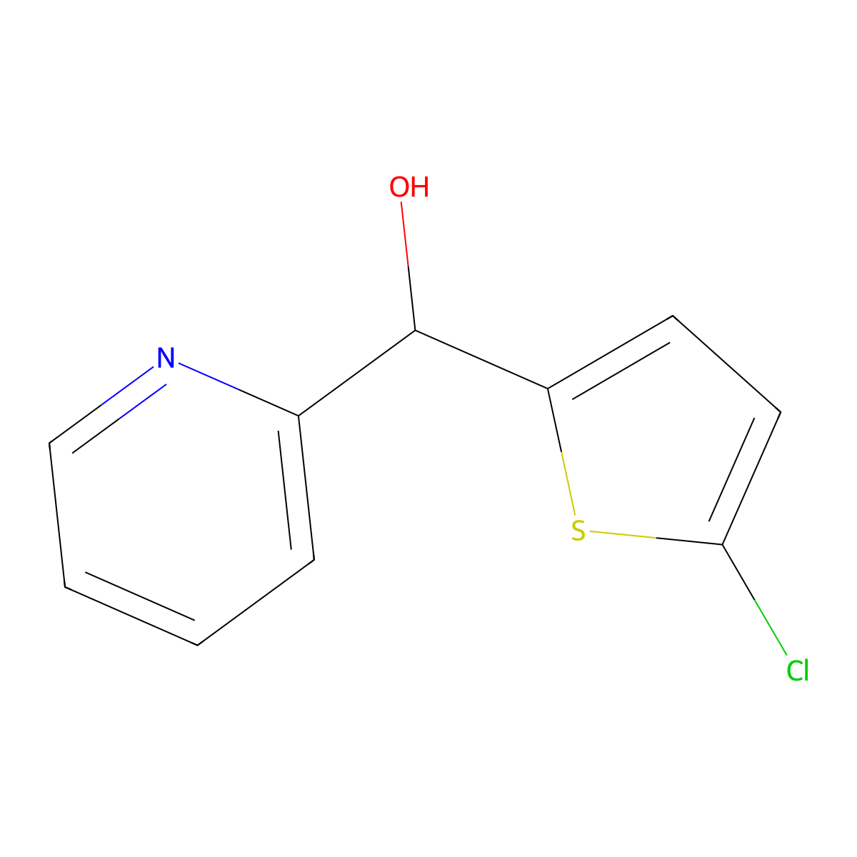 2-Chloro-5-thienyl-(2-pyridyl)methanol molecular structure, CAS 1378867-16-3