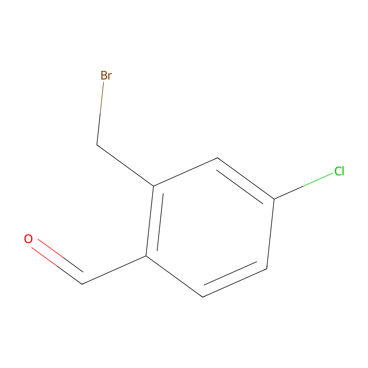 2-(Bromomethyl)-4-chlorobenzaldehyde molecular structure, CAS 1378867-18-5