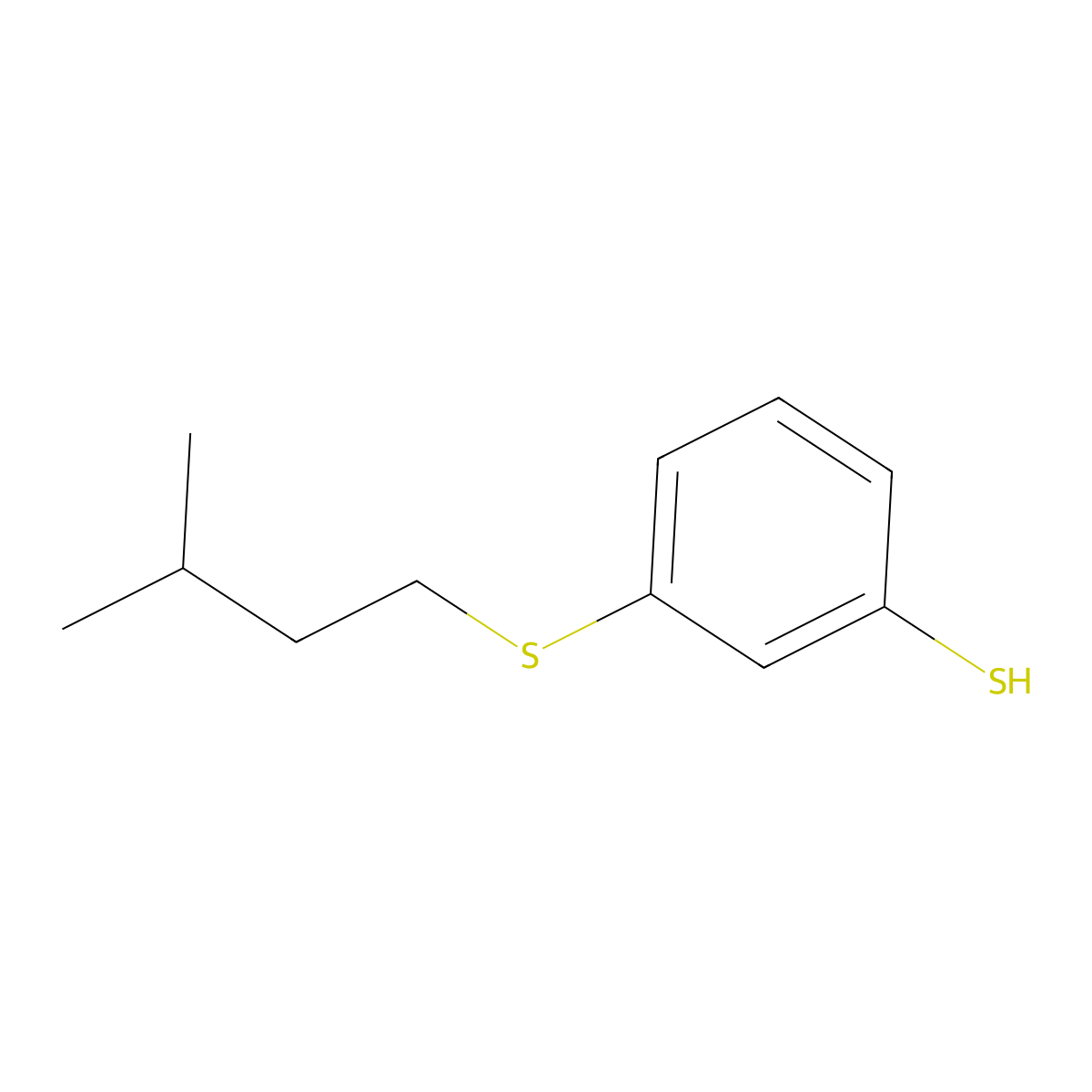 3-(iso-Pentylthio)thiophenol molecular structure, CAS 1378867-29-8