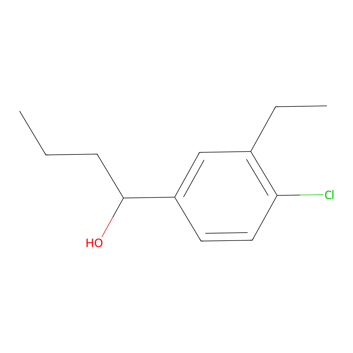 1-(4-Chloro-3-ethylphenyl)-1-butanol molecular structure, CAS 1378867-32-3