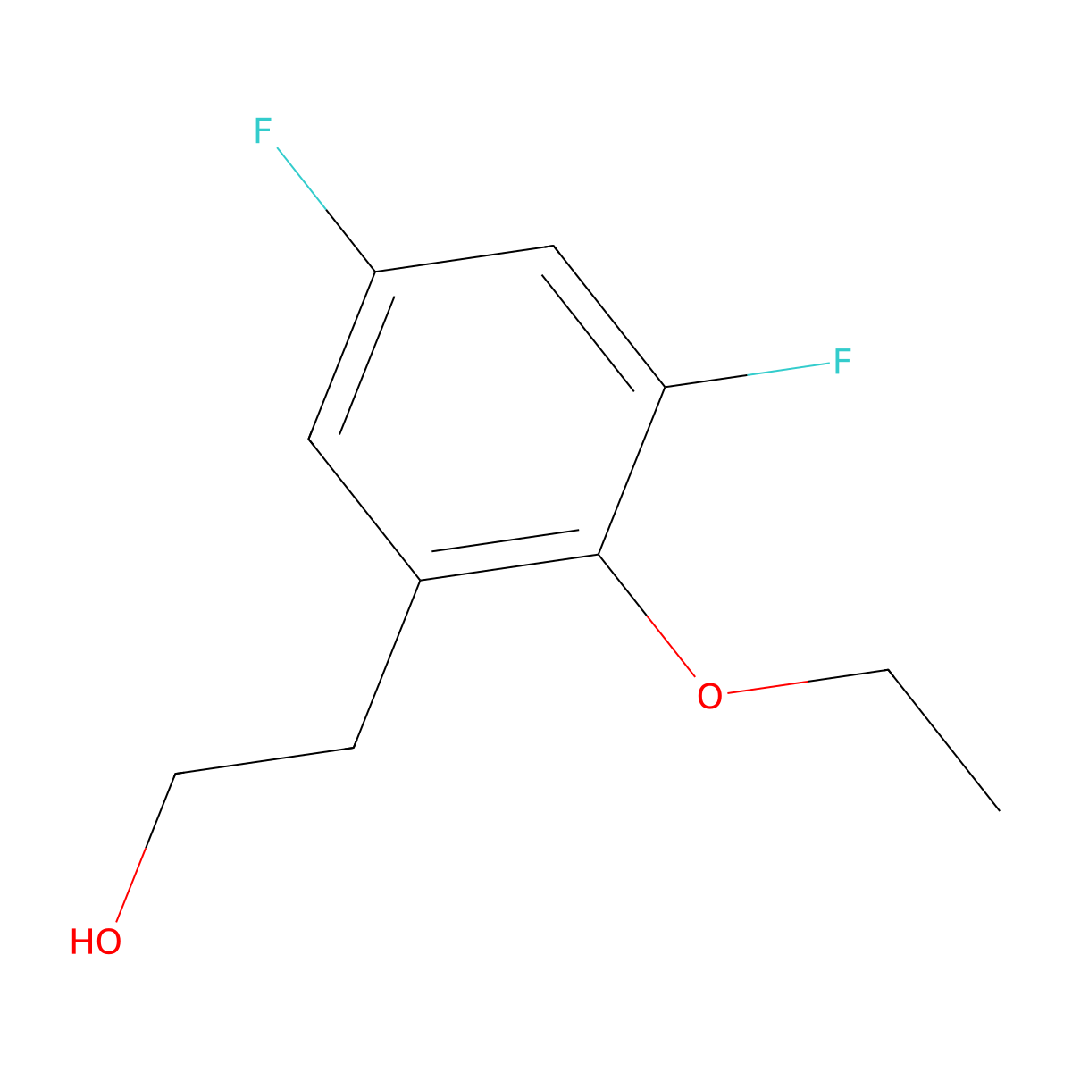 3,5-Difluoro-2-ethoxyphenethyl alcohol molecular structure, CAS 1378867-55-0