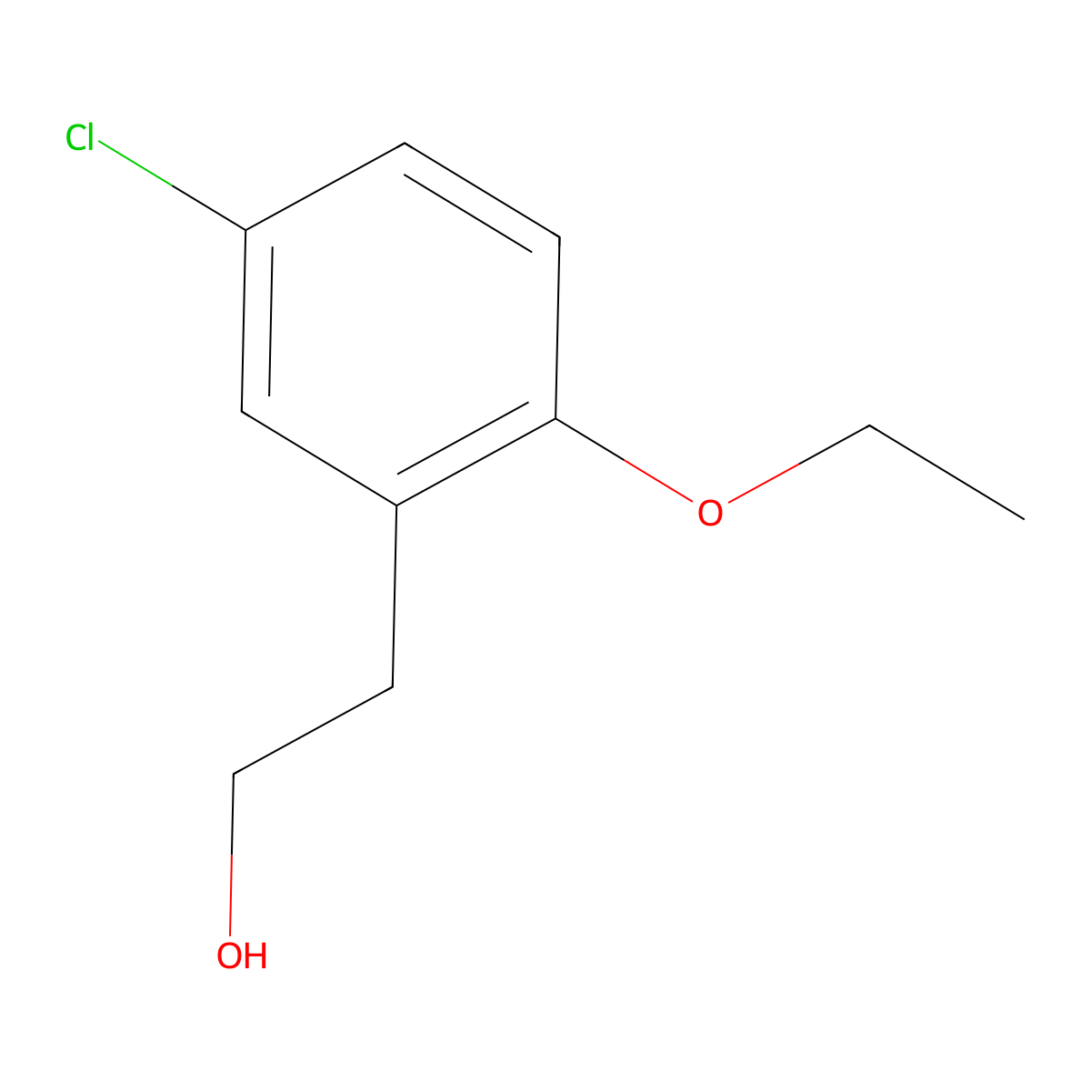 3-Chloro-6-ethoxyphenethyl alcohol molecular structure, CAS 1378867-73-2