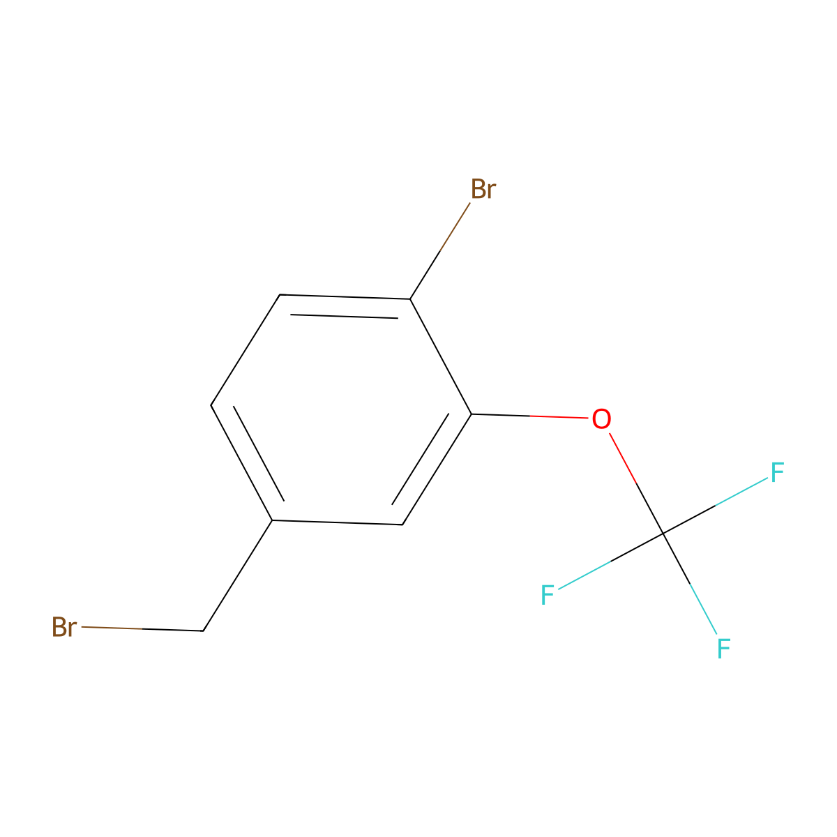 4-Bromo-3-(trifluoromethoxy)benzyl bromide molecular structure, CAS 1378869-35-2