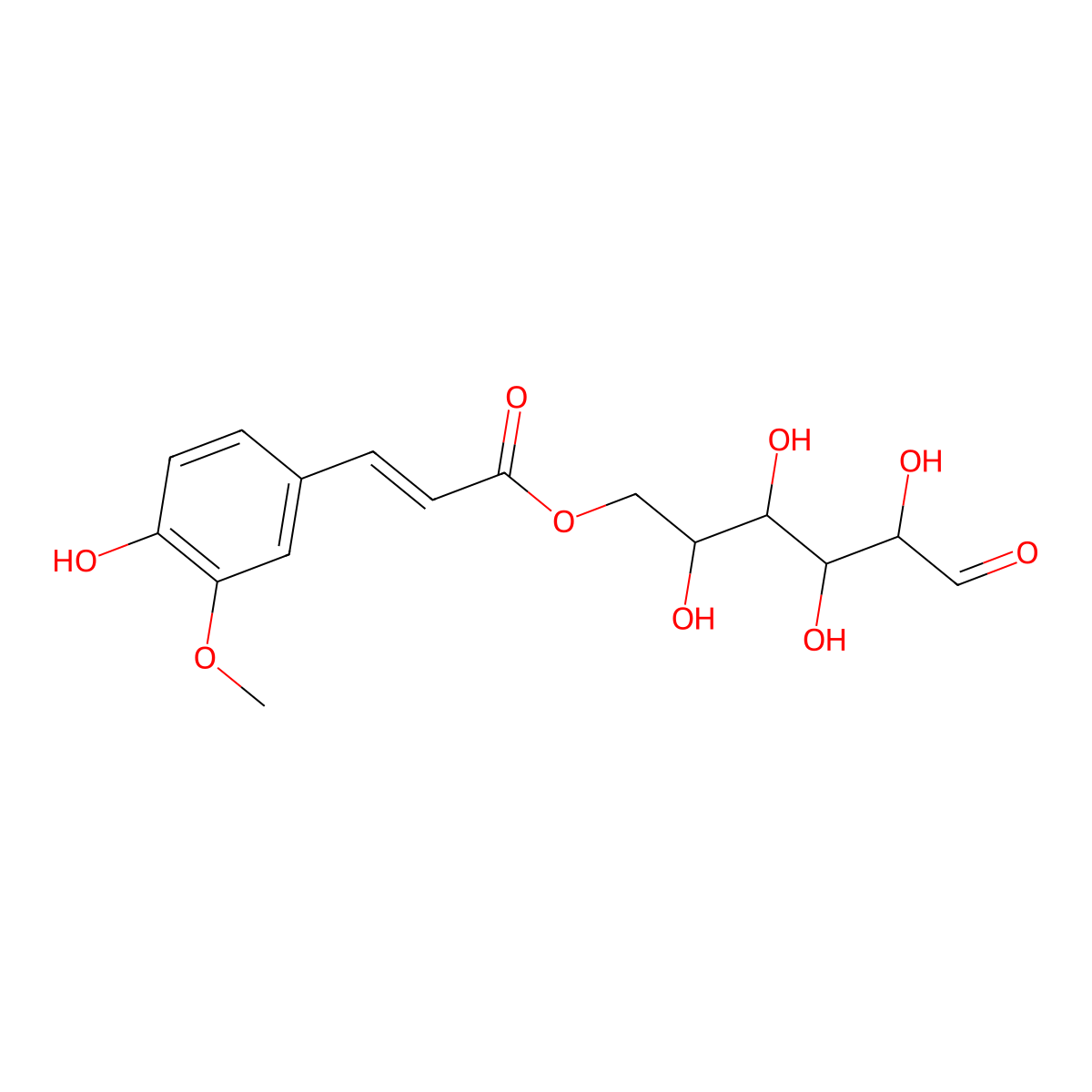 6-O-Feruloylglucose molecular structure, CAS 137887-25-3
