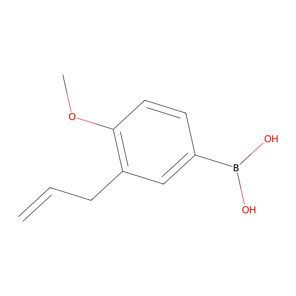(3-Allyl-4-methoxyphenyl)boronic acid molecular structure, CAS 1378871-34-1