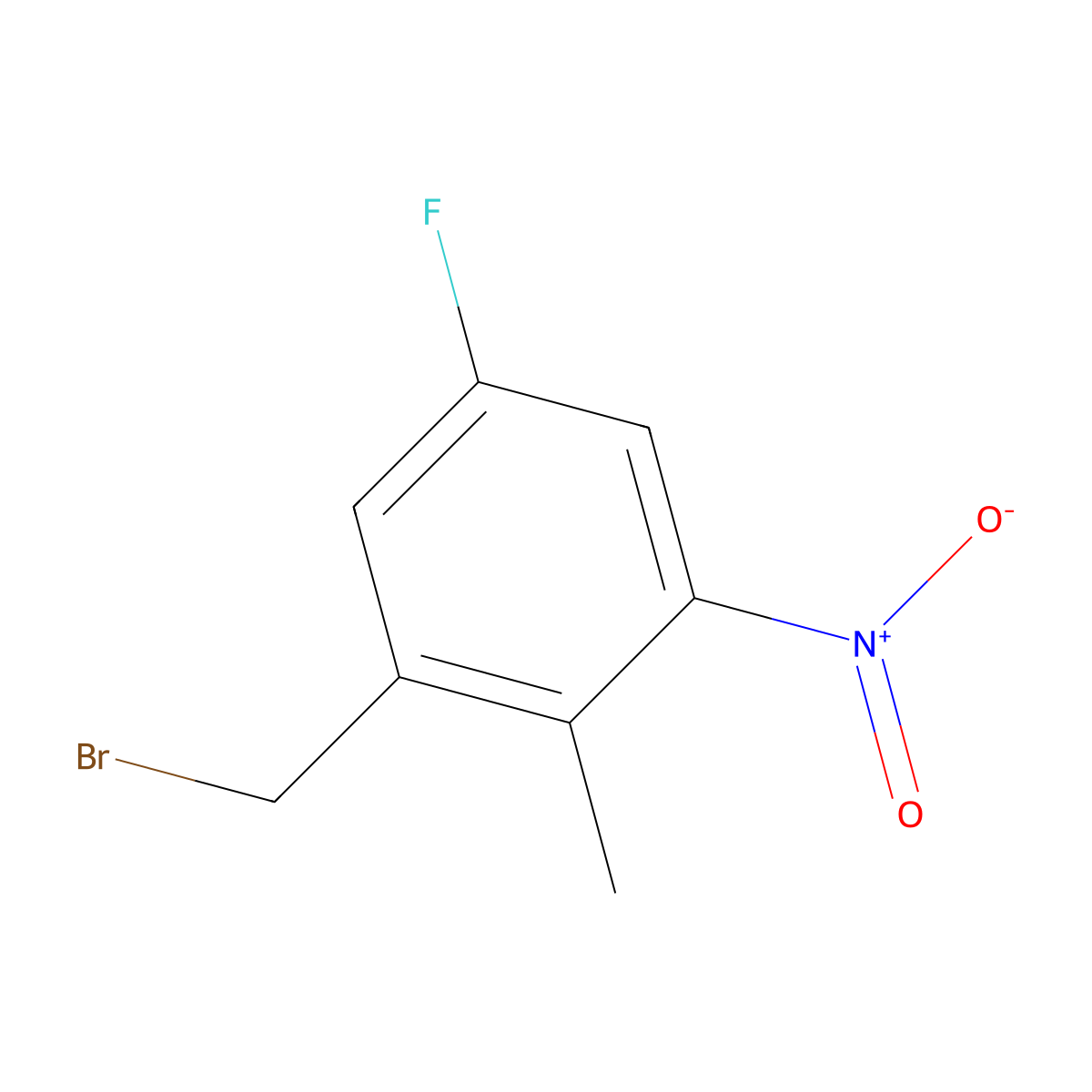 1-(Bromomethyl)-5-fluoro-2-methyl-3-nitrobenzene molecular structure, CAS 1378873-31-4
