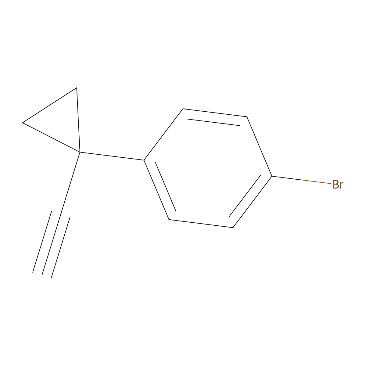 1-Bromo-4-(1-ethynylcyclopropyl)benzene molecular structure, CAS 1378873-54-1