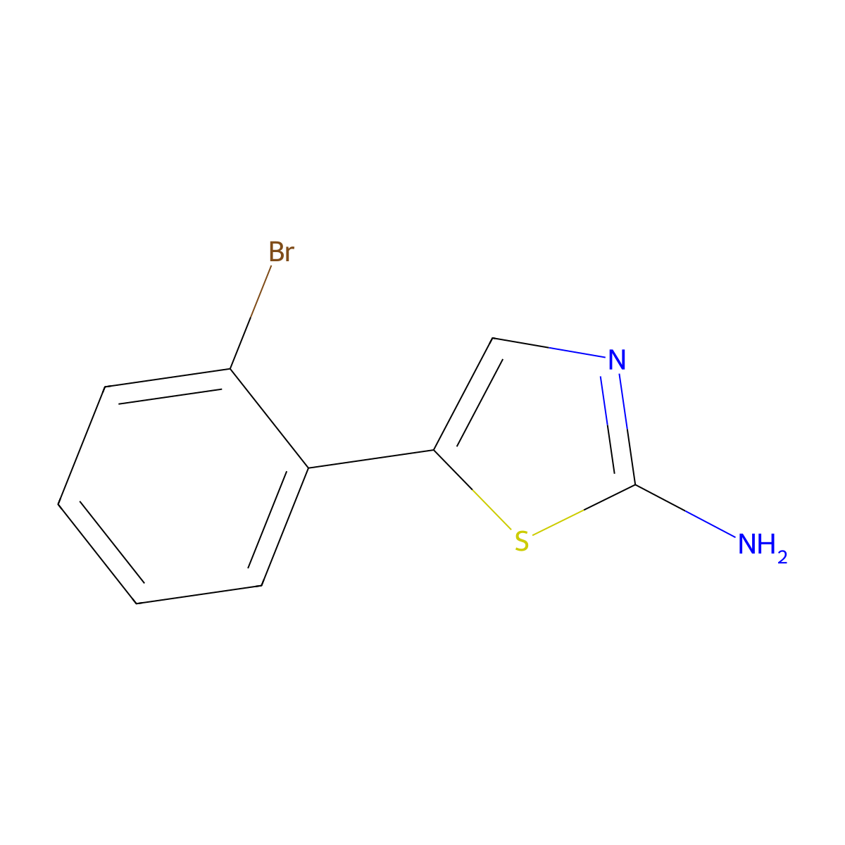 5-(2-Bromophenyl)thiazol-2-amine molecular structure, CAS 1378873-73-4