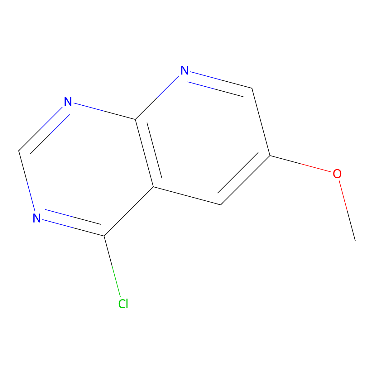 4-Chloro-6-methoxypyrido(2,3-d)pyrimidine molecular structure, CAS 1378873-91-6