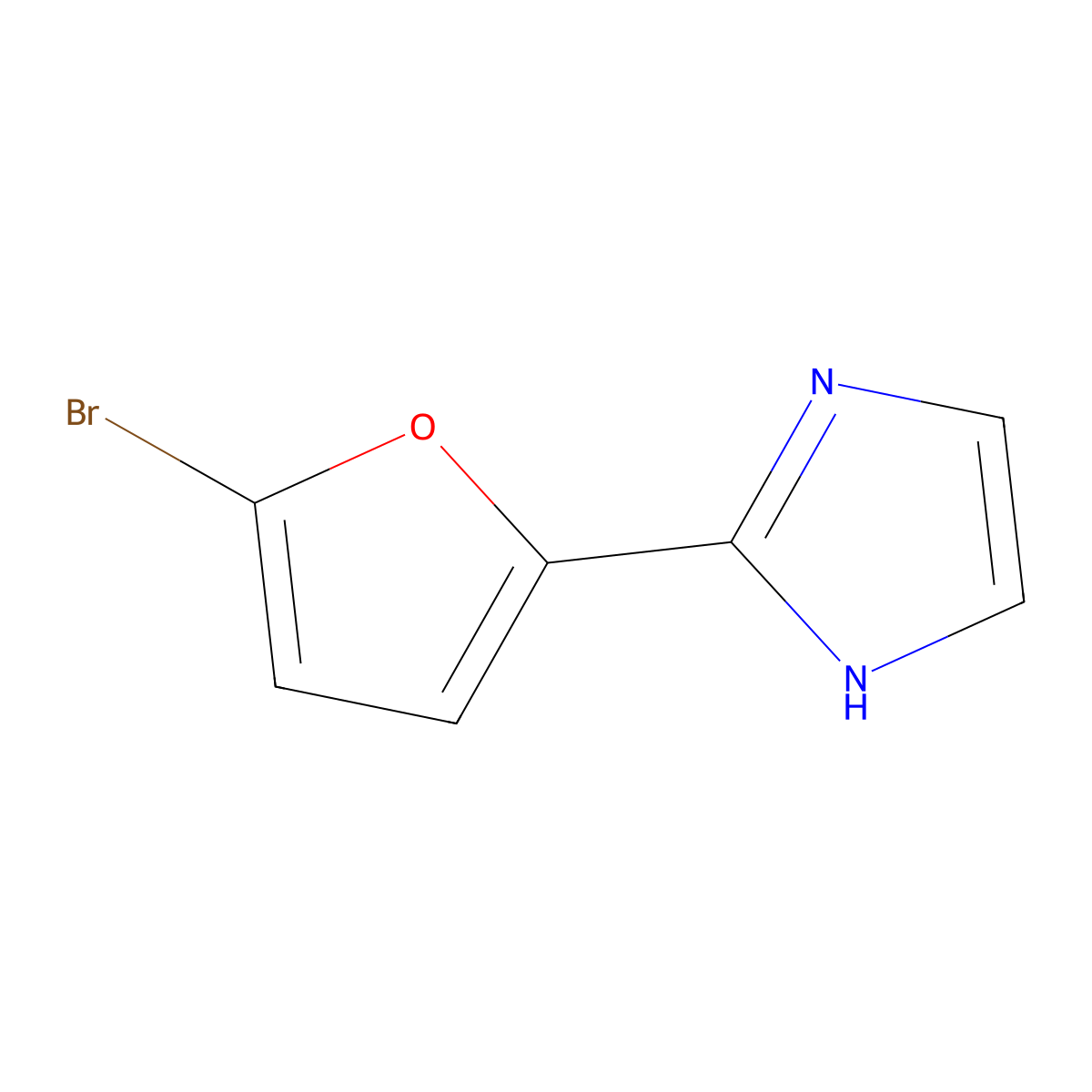 5-Bromofurylimidazole molecular structure, CAS 1378874-25-9