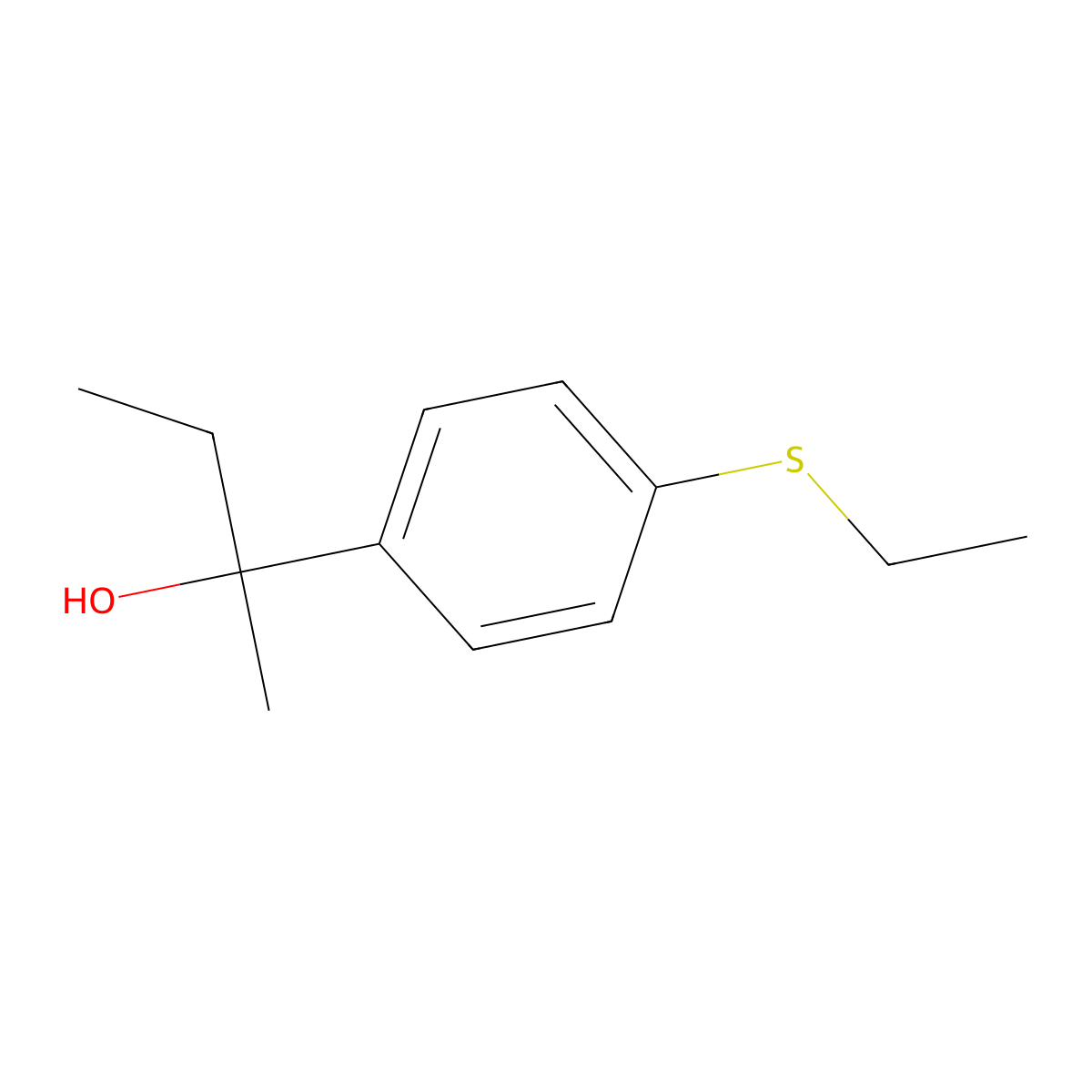 2-(4-(Ethylthio)phenyl)butan-2-ol molecular structure, CAS 1378874-39-5