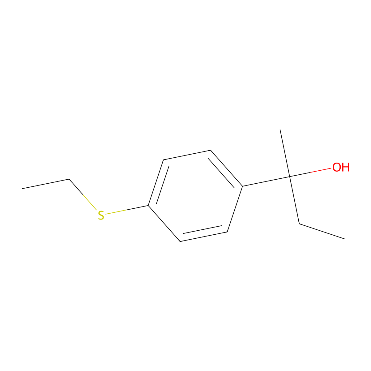 2-(4-(Ethylthio)phenyl)butan-2-ol molecular structure, CAS 1378874-39-5