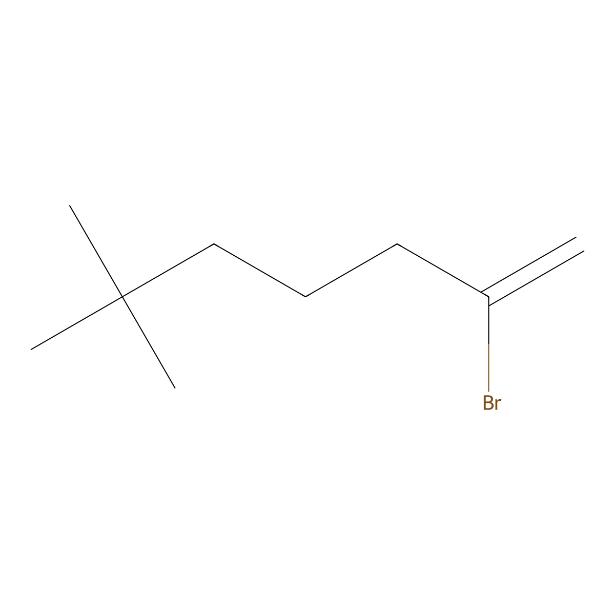 2-Bromo-6,6-dimethyl-1-heptene molecular structure, CAS 1378875-03-6