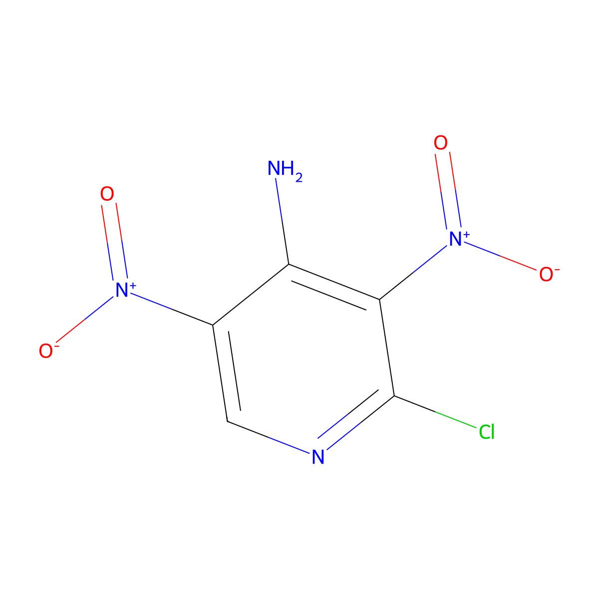 2-Chloro-3,5-dinitropyridin-4-amine molecular structure, CAS 1378875-15-0