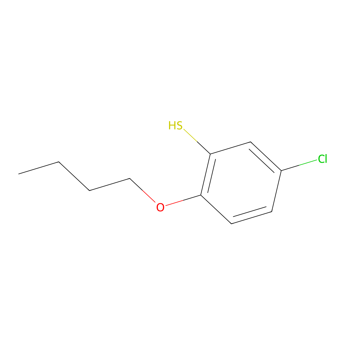 2-n-Butoxy-5-chlorothiophenol molecular structure, CAS 1378875-44-5