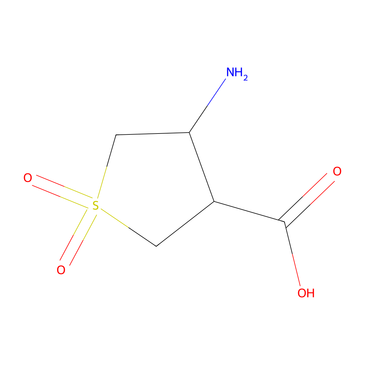 4-Aminotetrahydrothiophene-3-carboxylic acid 1,1-dioxide molecular structure, CAS 1378875-55-8
