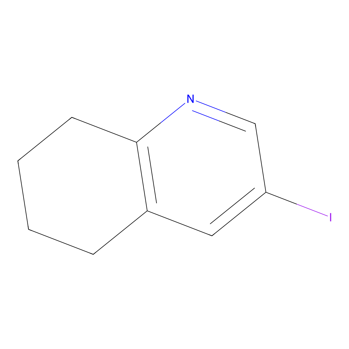 3-Iodo-5,6,7,8-tetrahydroquinoline molecular structure, CAS 1378875-98-9