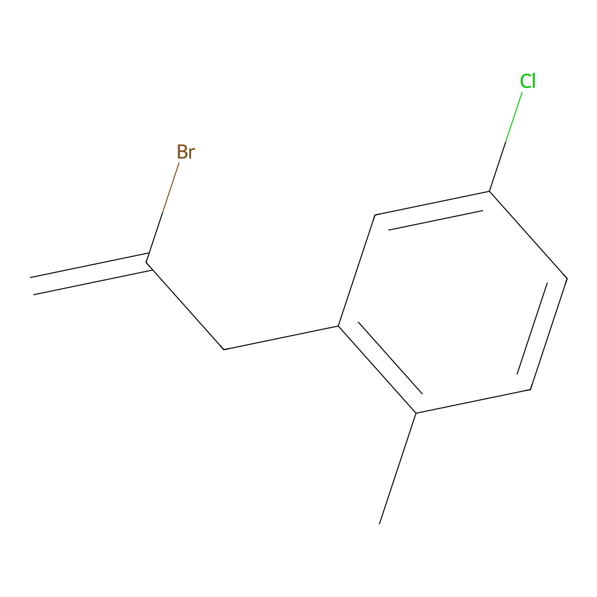 2-Bromo-3-(3-chloro-6-methylphenyl)-1-propene molecular structure, CAS 1378876-05-1