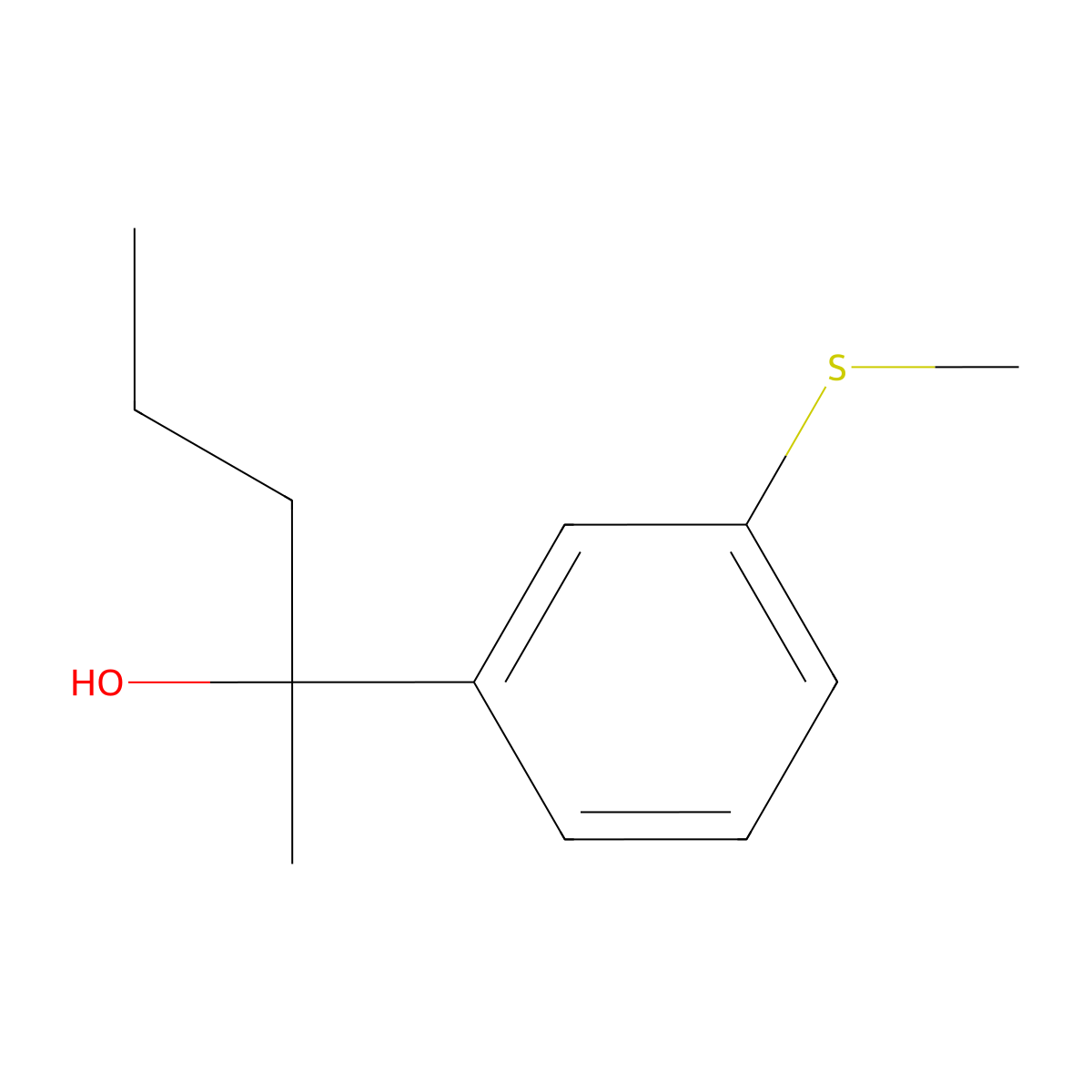 2-[3-(Methylthio)phenyl]-2-pentanol molecular structure, CAS 1378876-08-4