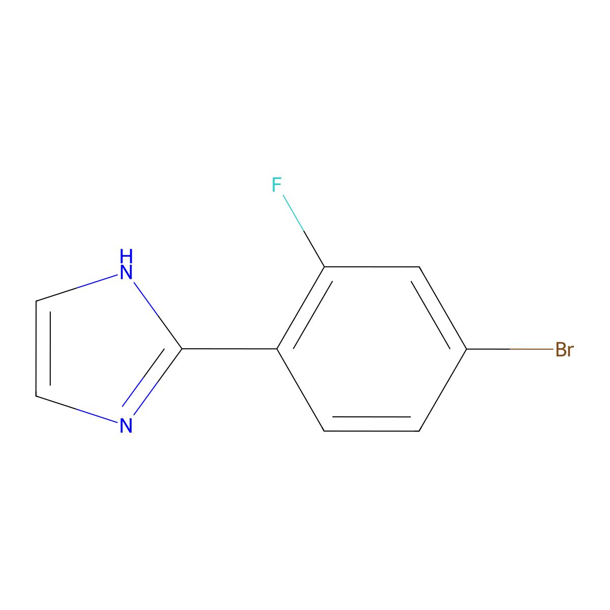 2-(4-Bromo-2-fluorophenyl)imidazole molecular structure, CAS 1378876-52-8