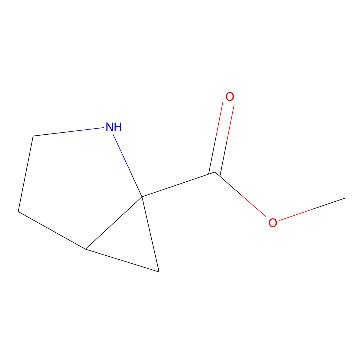 Methyl 2-azabicyclo[3.1.0]hexane-1-carboxylate molecular structure, CAS 1378877-03-2