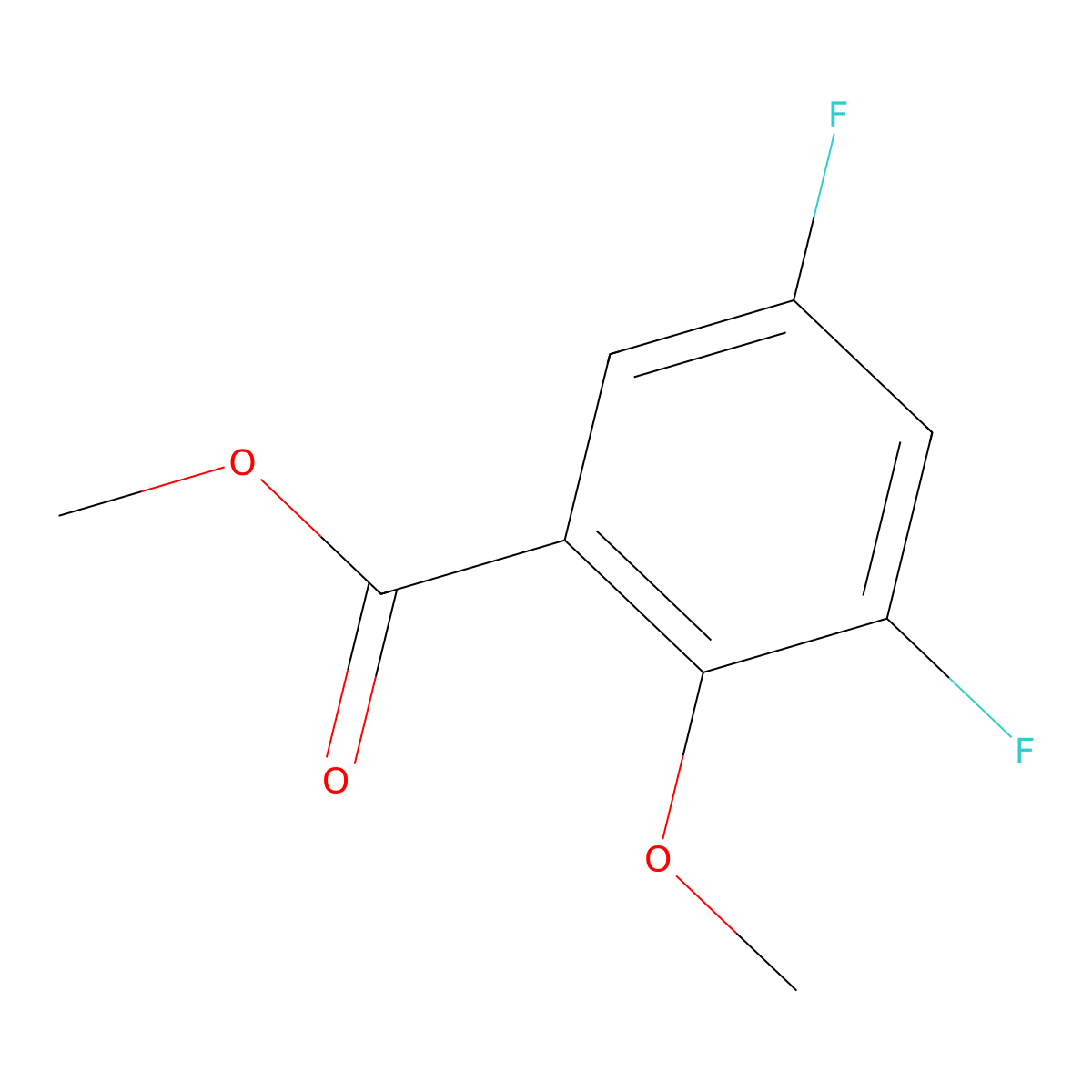 Methyl 3,5-difluoro-2-methoxybenzoate molecular structure, CAS 1378877-74-7