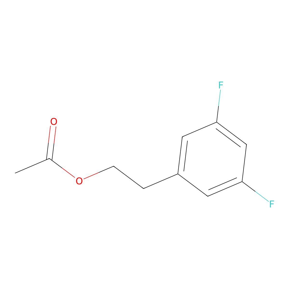 3,5-Difluorophenethyl acetate molecular structure, CAS 1378878-84-2