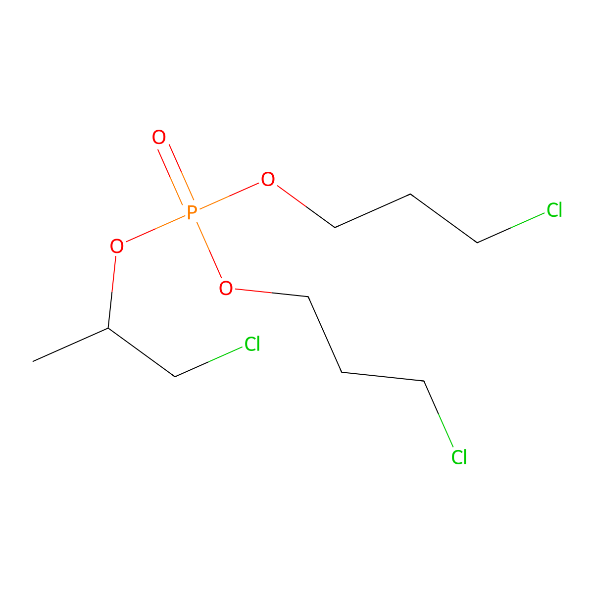 Phosphoric acid, 2-chloro-1-methylethyl bis(3-chloropropyl) ester molecular structure, CAS 137888-35-8