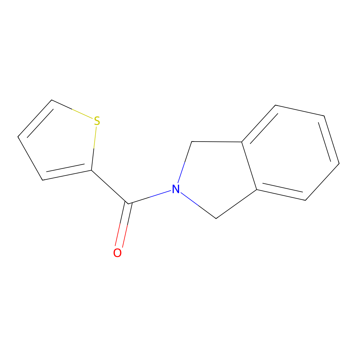 Isoindolin-2-yl(thiophen-2-yl)methanone molecular structure, CAS 1378884-81-1