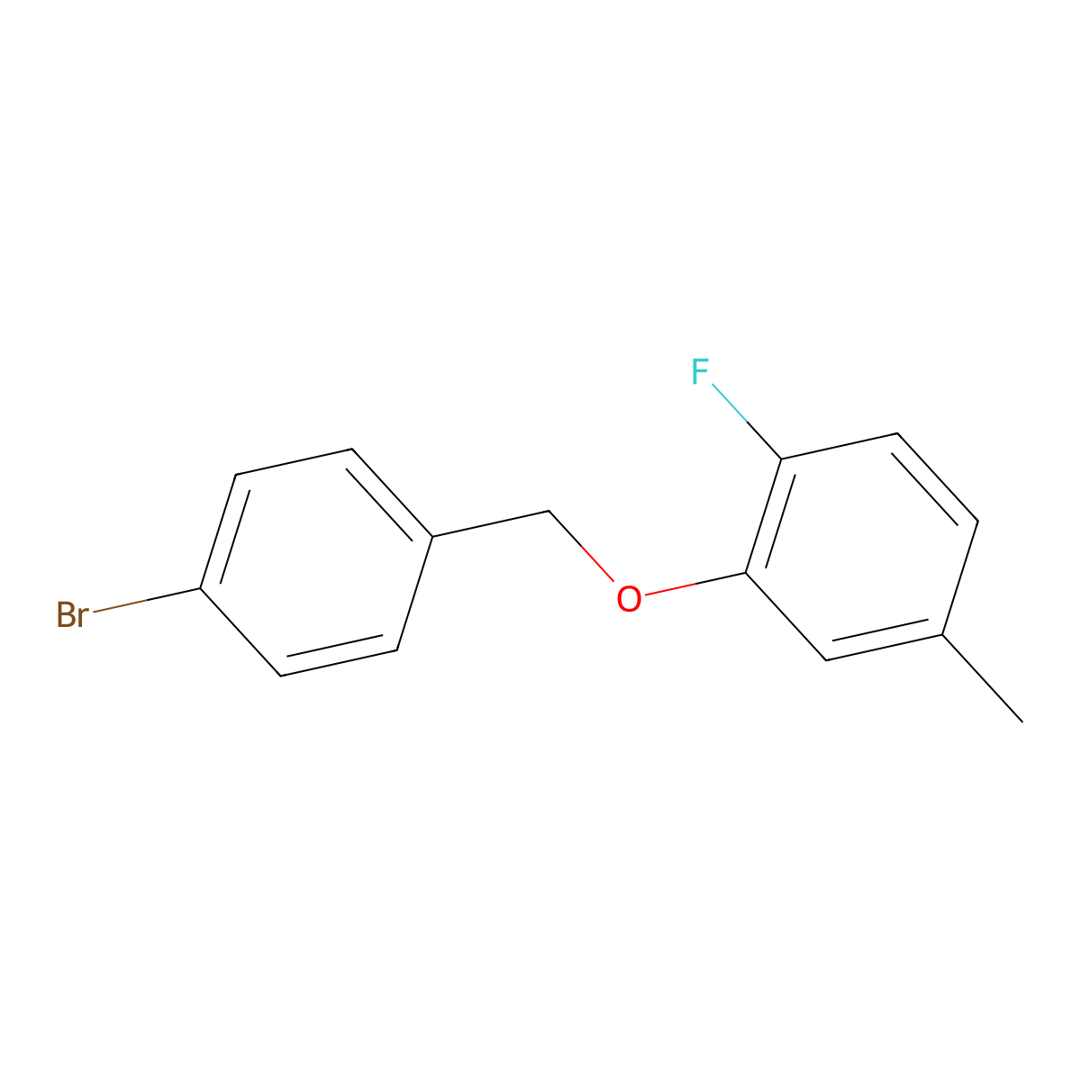 2-[(4-Bromophenyl)methoxy]-1-fluoro-4-methylbenzene molecular structure, CAS 1378885-59-6