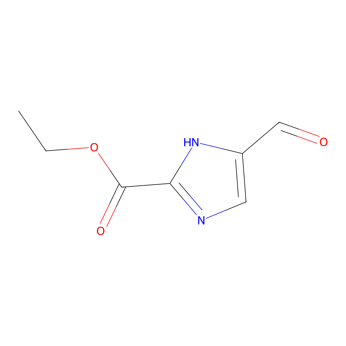 Ethyl 5-formyl-1H-imidazole-2-carboxylate molecular structure, CAS 1378887-90-1