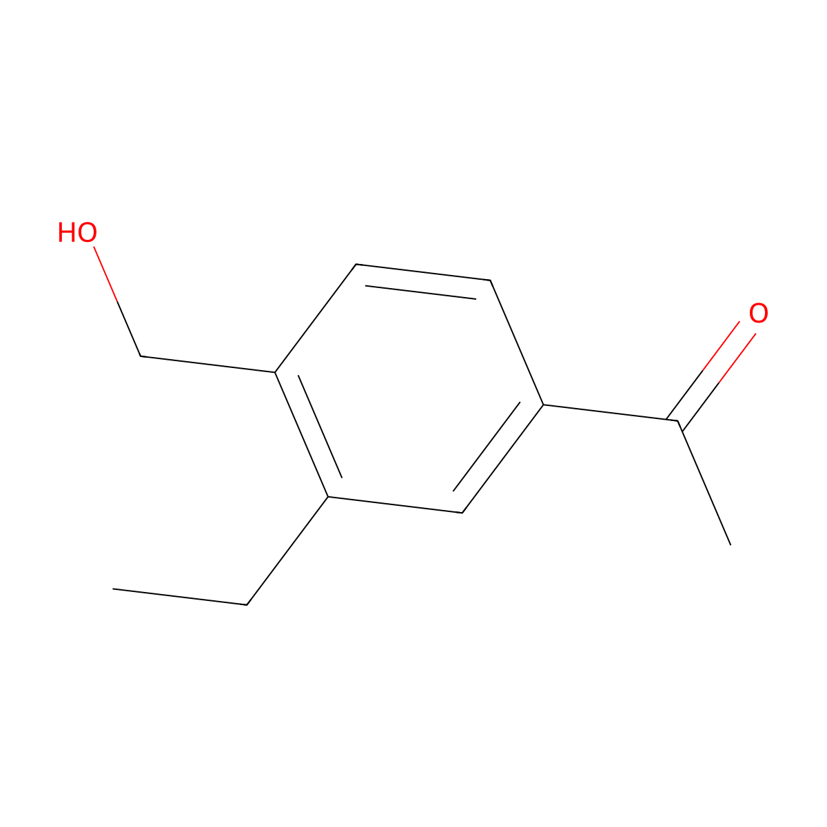 1-(3-Ethyl-4-(hydroxymethyl)phenyl)ethanone molecular structure, CAS 1378888-43-7