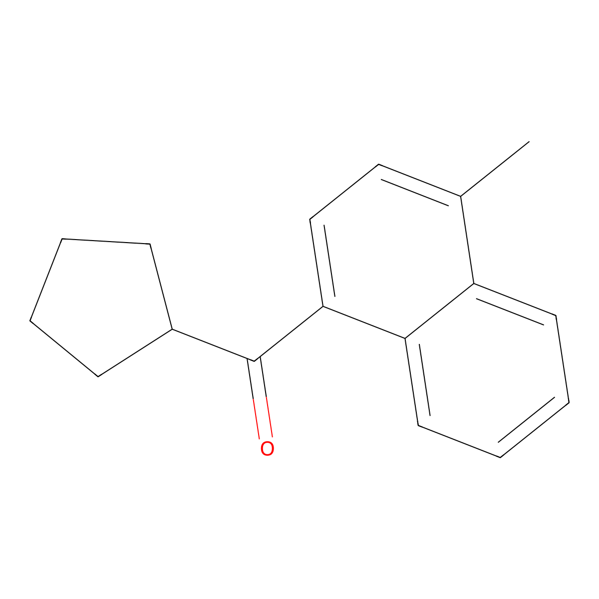 Cyclopentyl(4-methyl-1-naphthalenyl)methanone molecular structure, CAS 1378889-39-4