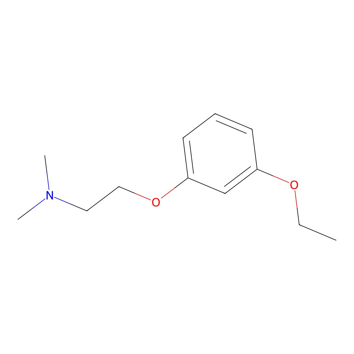 2-(3-ethoxyphenoxy)-N,N-dimethylethanamine molecular structure, CAS 137889-71-5