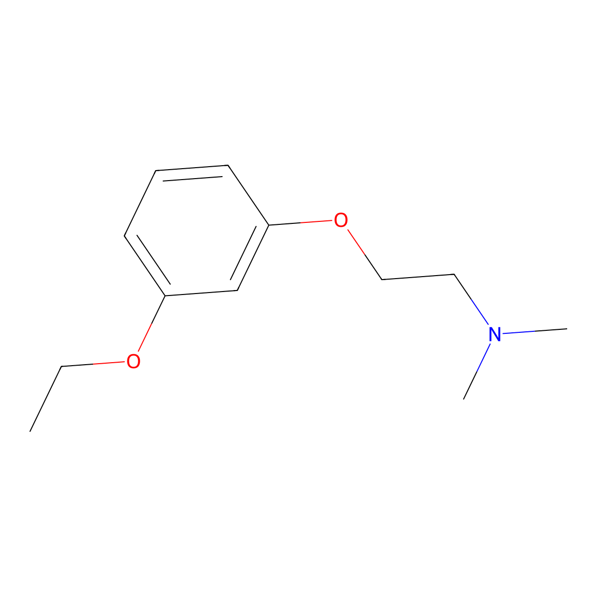 2-(3-ethoxyphenoxy)-N,N-dimethylethanamine molecular structure, CAS 137889-71-5