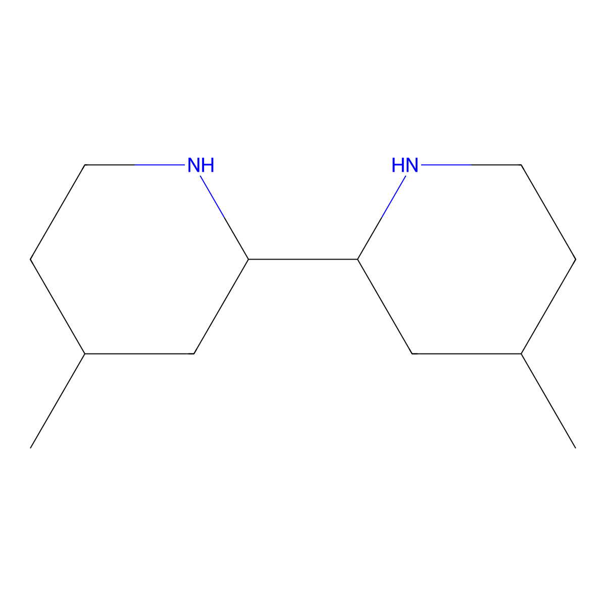 4,4'-Dimethyl-2,2'-bipiperidine (mixture of isomers) molecular structure, CAS 1378896-71-9