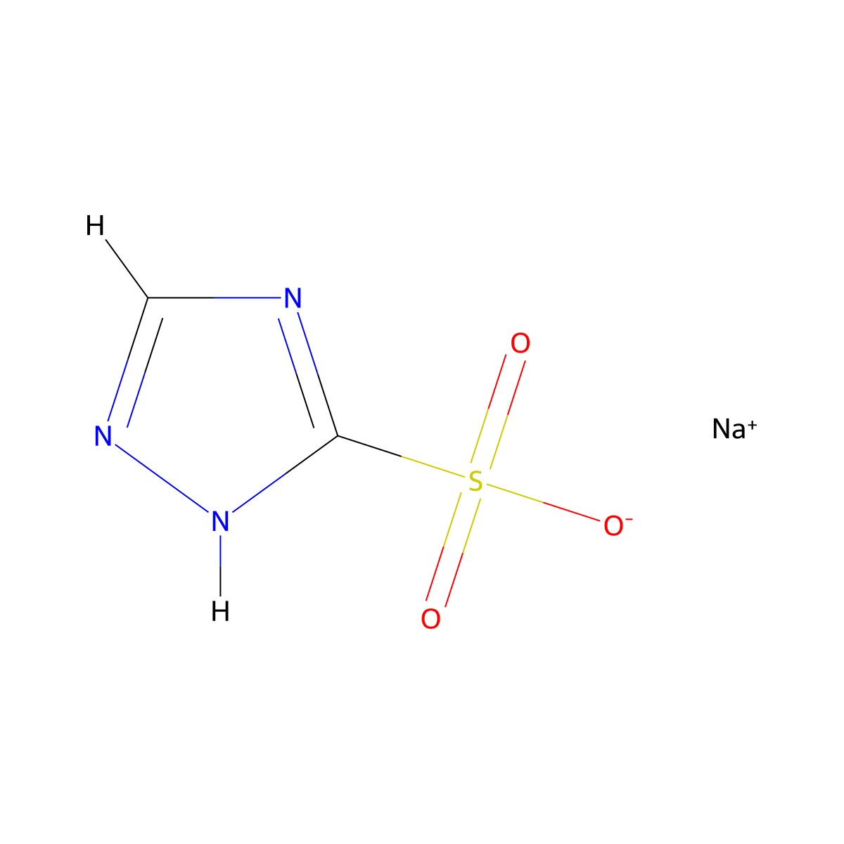 sodium 1H-1,2,4-triazole-3-sulfonate molecular structure, CAS 13789-31-6