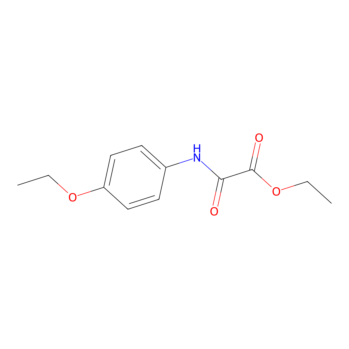Ethyl [(4-ethoxyphenyl)amino](oxo)acetate molecular structure, CAS 13789-91-8
