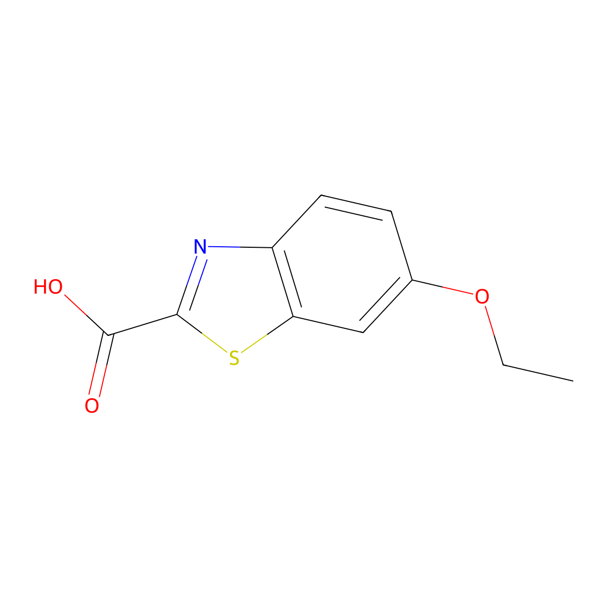 6-Ethoxybenzo[d]thiazole-2-carboxylic acid molecular structure, CAS 13789-94-1