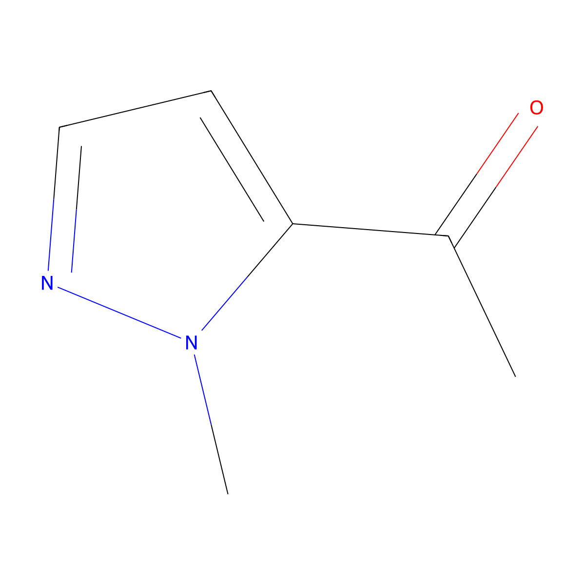 1-(1-Methyl-1H-pyrazol-5-yl)ethan-1-one molecular structure, CAS 137890-05-2