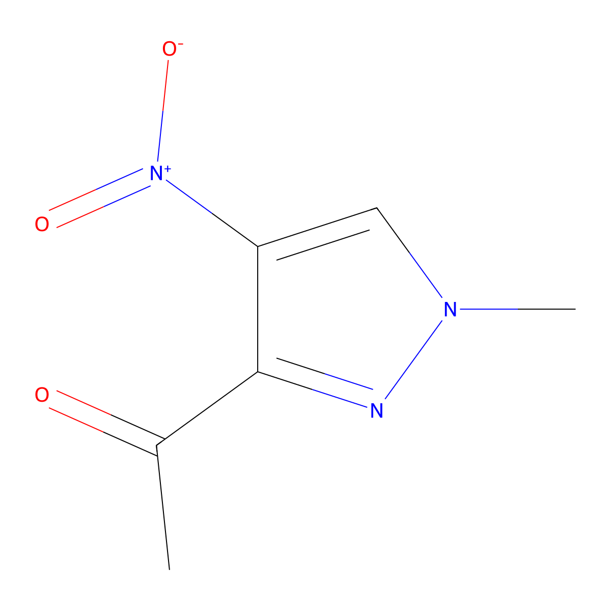 1-(1-methyl-4-nitro-1H-pyrazol-3-yl)ethanone molecular structure, CAS 137890-10-9