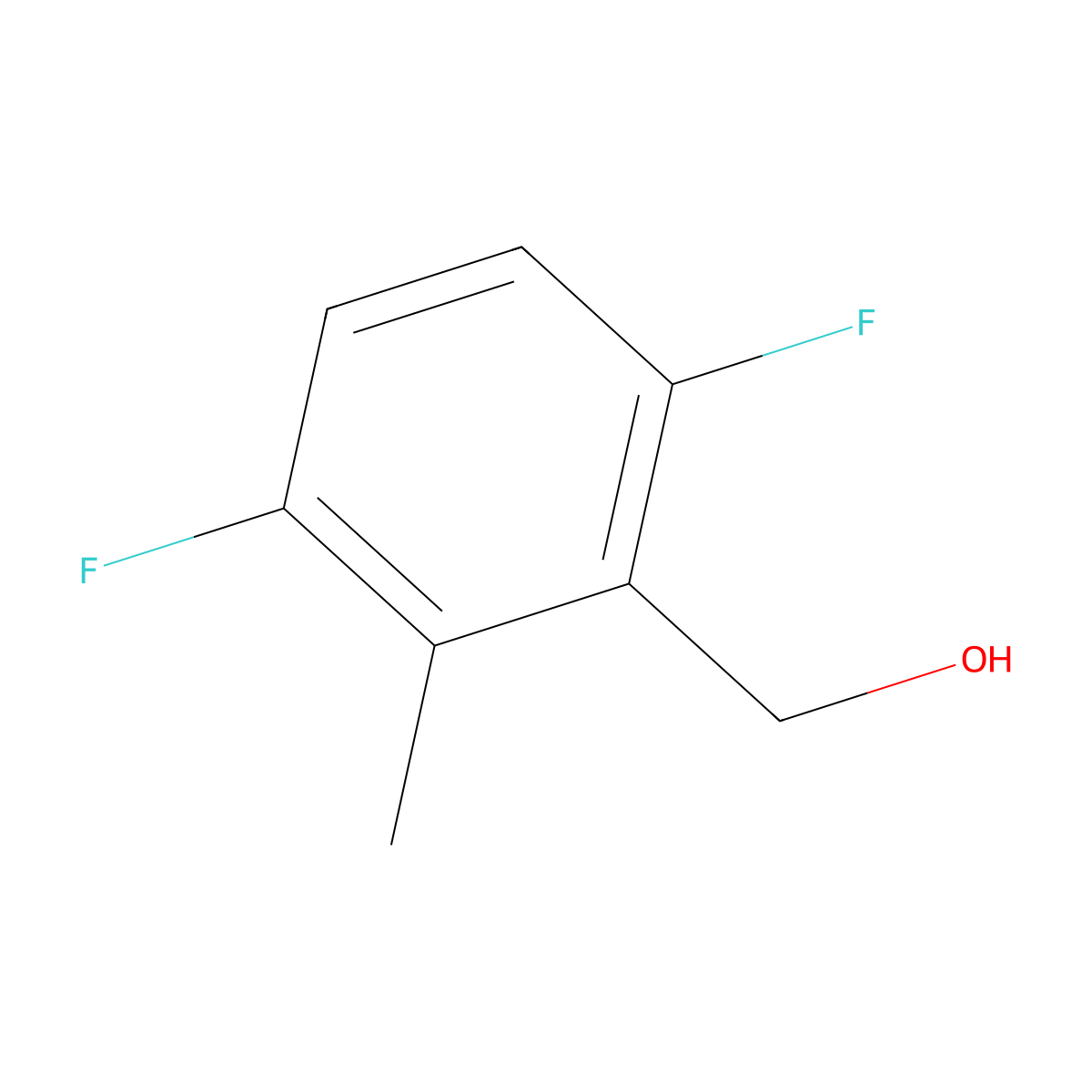 3,6-Difluoro-2-methylbenzyl alcohol molecular structure, CAS 1378906-07-0