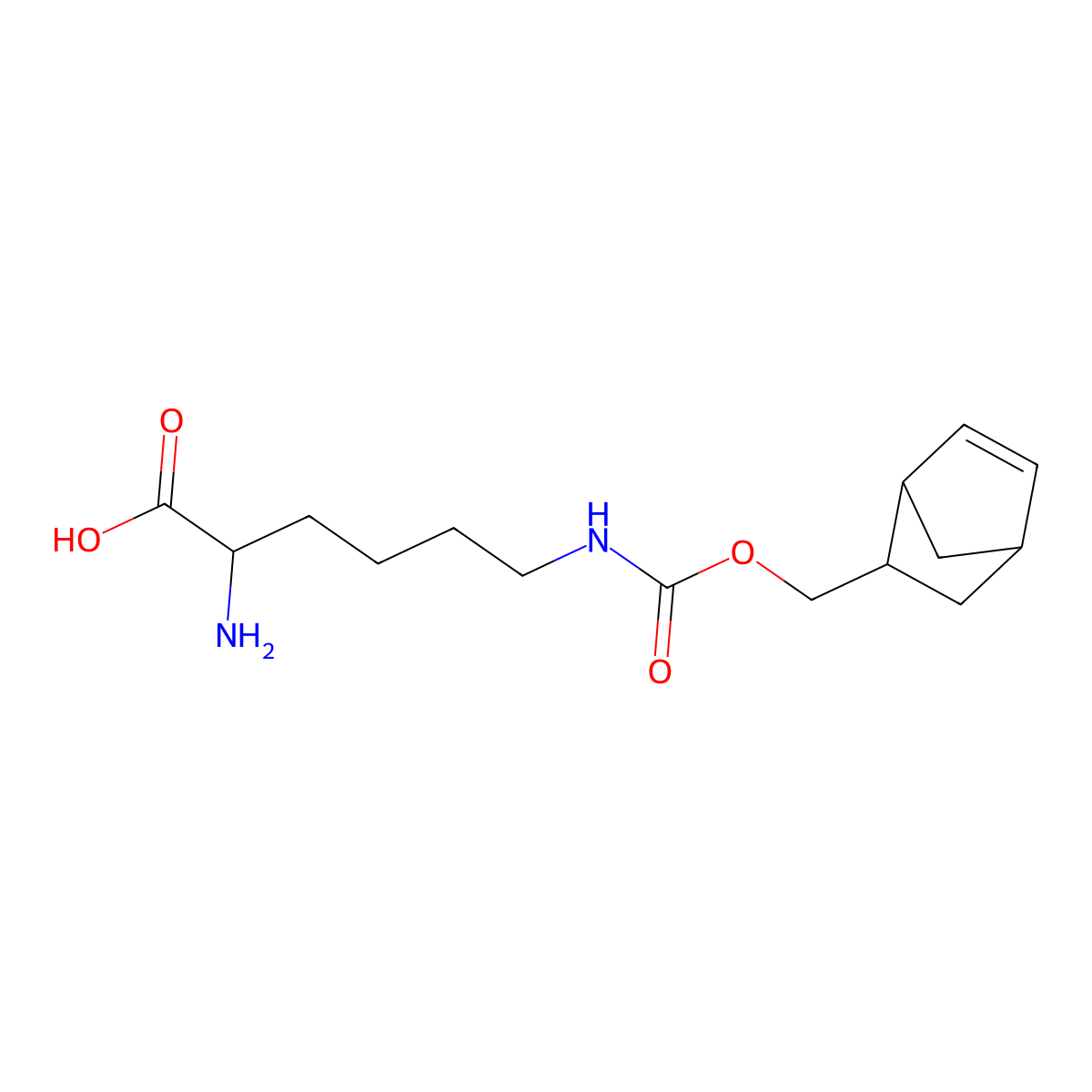 H-L-Lys(Norbornene-methoxycarbonyl)-OH molecular structure, CAS 1378916-76-7