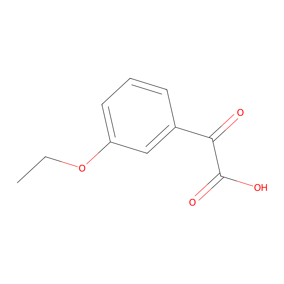 2-(3-Ethoxyphenyl)-2-oxoacetic acid molecular structure, CAS 1378919-37-9