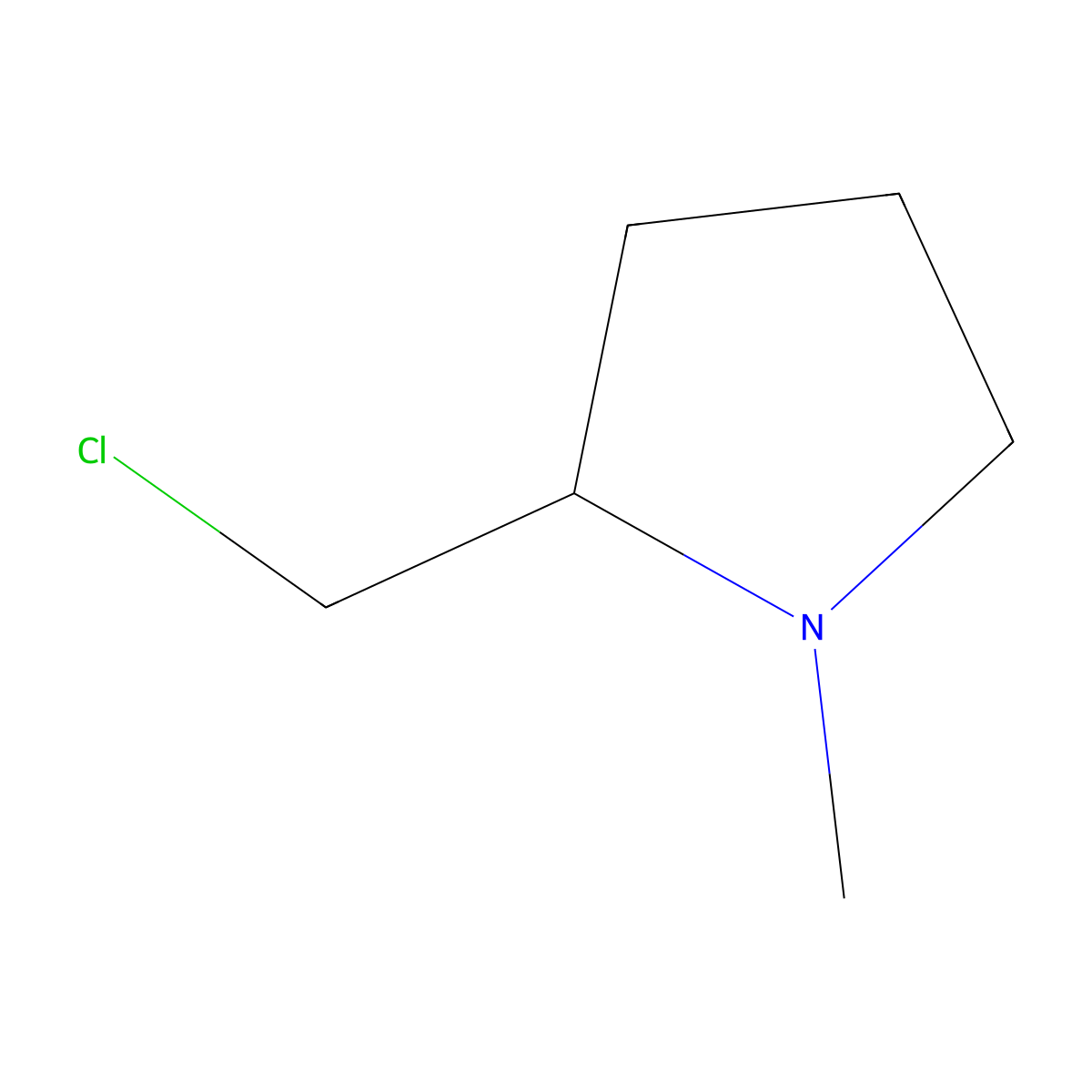 (S)-2-Chloromethyl-1-methyl-pyrrolidine molecular structure, CAS 137892-92-3