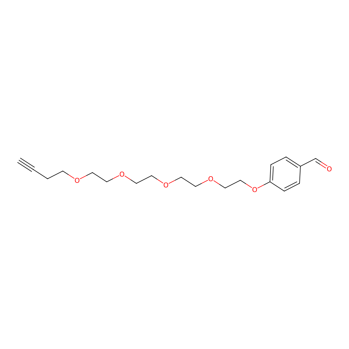 Aldehyde-benzyl-PEG5-alkyne molecular structure, CAS 1378928-83-6