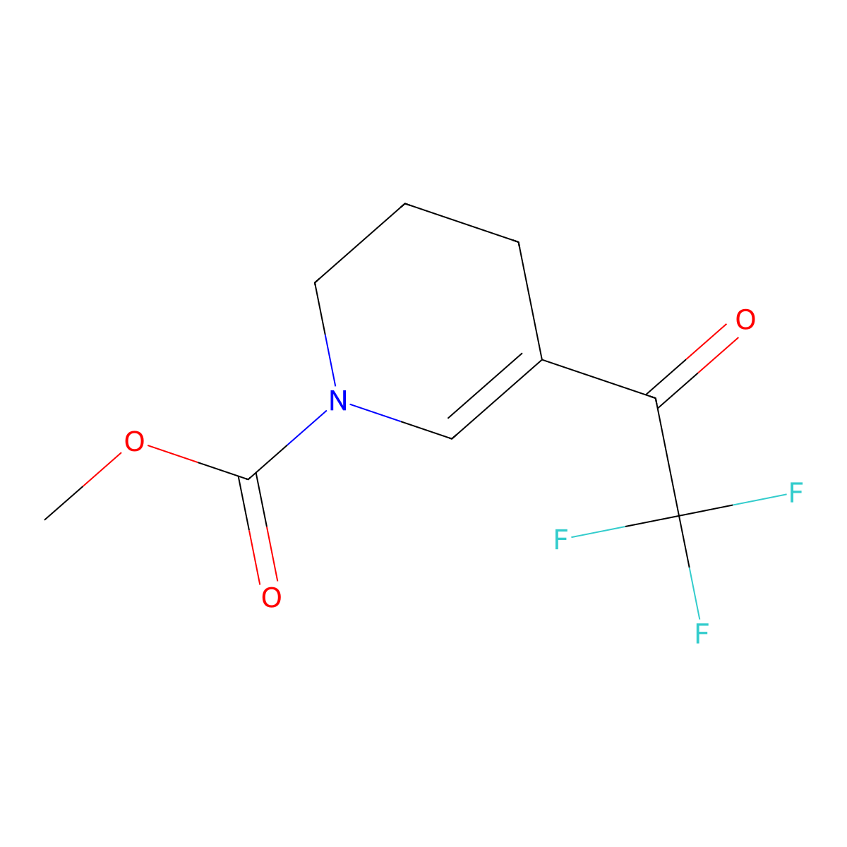 Methyl 5-(trifluoroacetyl)-1,2,3,4-tetrahydropyridine-1-carboxylate molecular structure, CAS 1378929-71-5