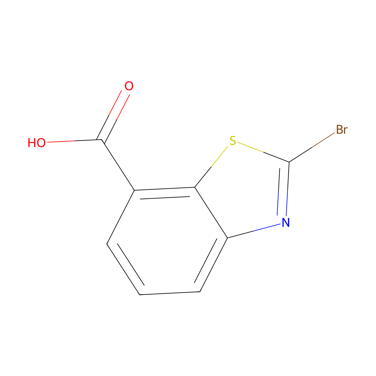2-Bromobenzo[d]thiazole-7-carboxylic acid molecular structure, CAS 1378944-02-5