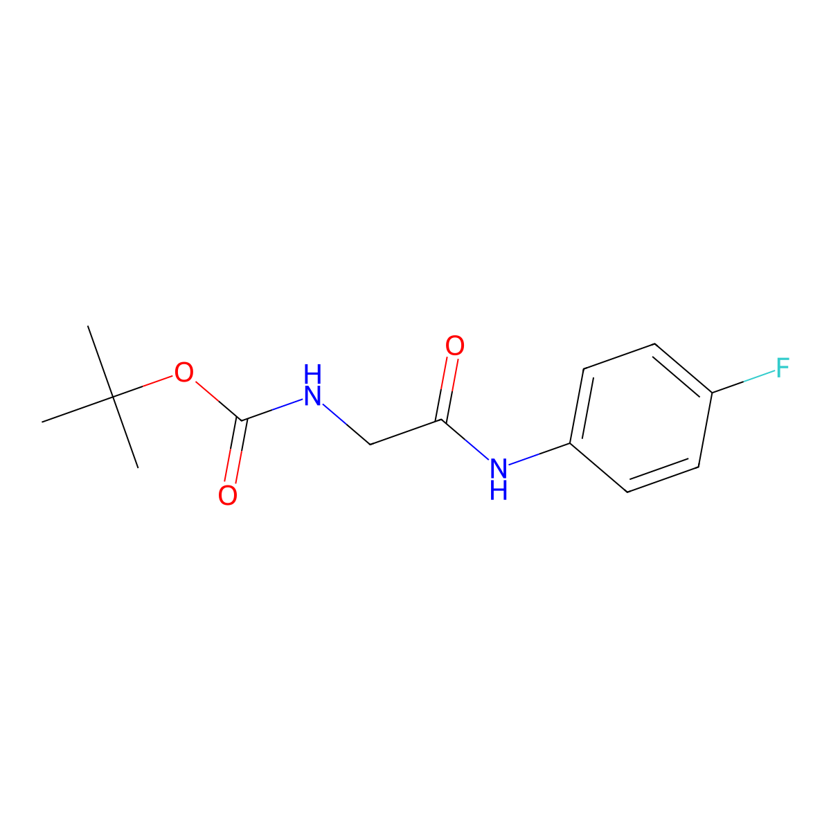 tert-butyl N-{[(4-fluorophenyl)carbamoyl]methyl}carbamate molecular structure, CAS 137895-52-4